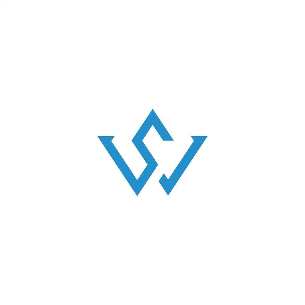 Initial letter ws logo or sw logo vector design template