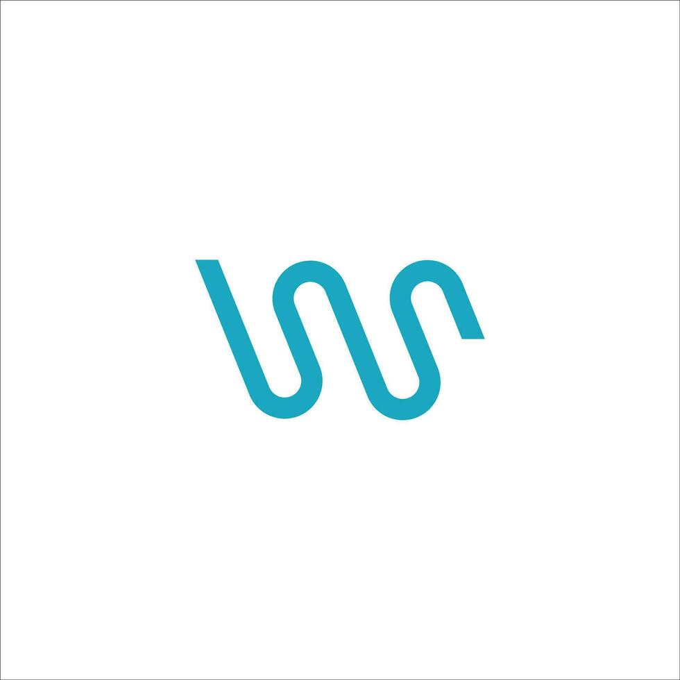 Initial letter ws logo or sw logo vector design template