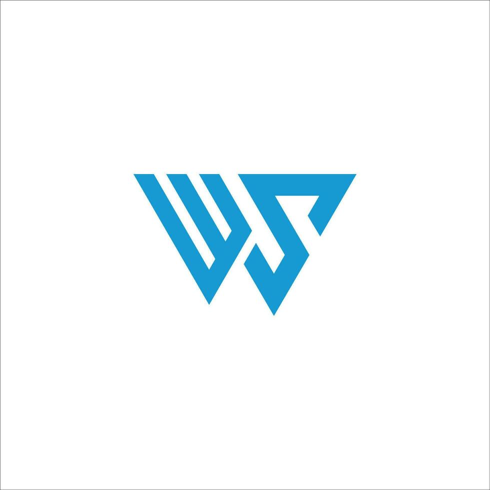 Initial letter ws logo or sw logo vector design template