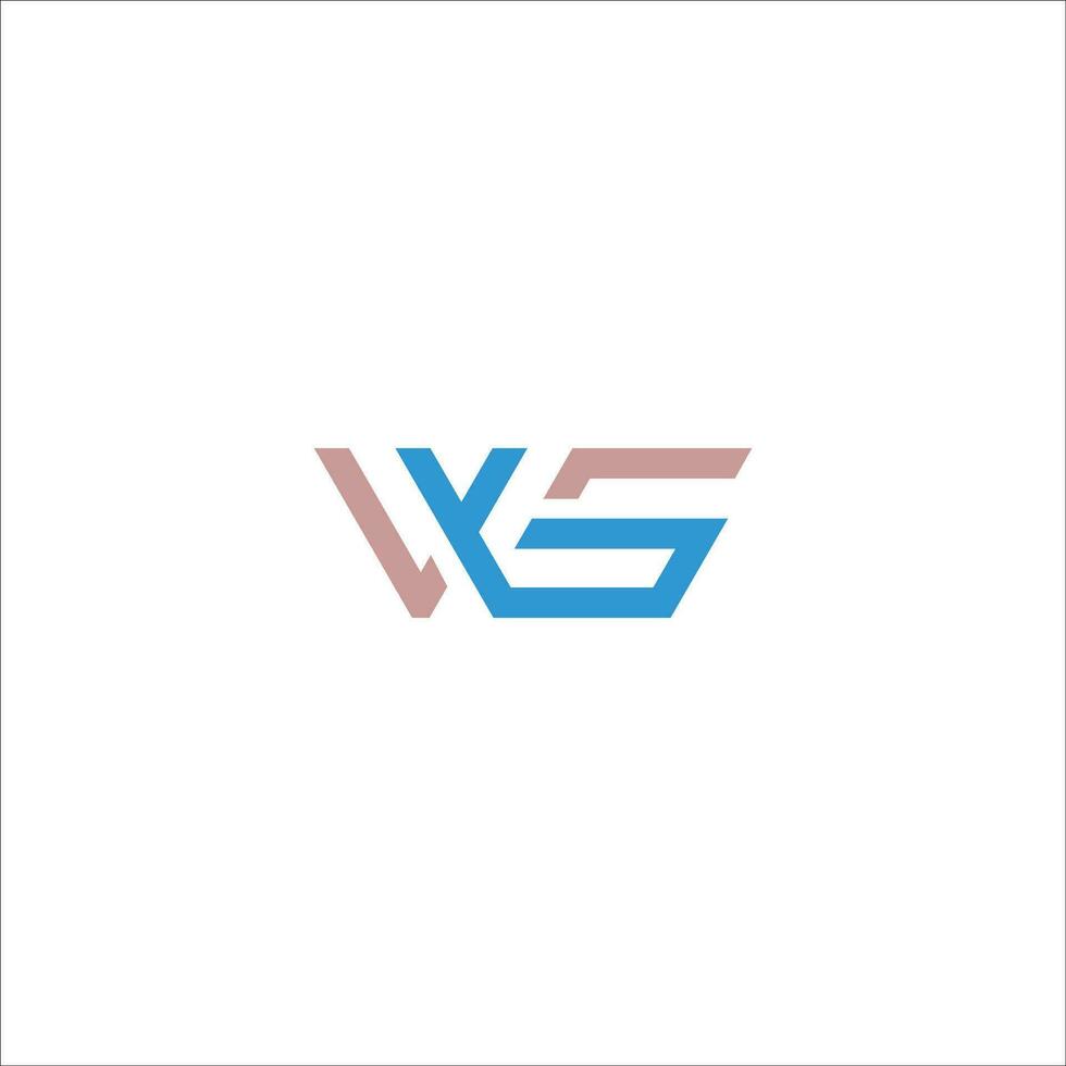 Initial letter ws logo or sw logo vector design template