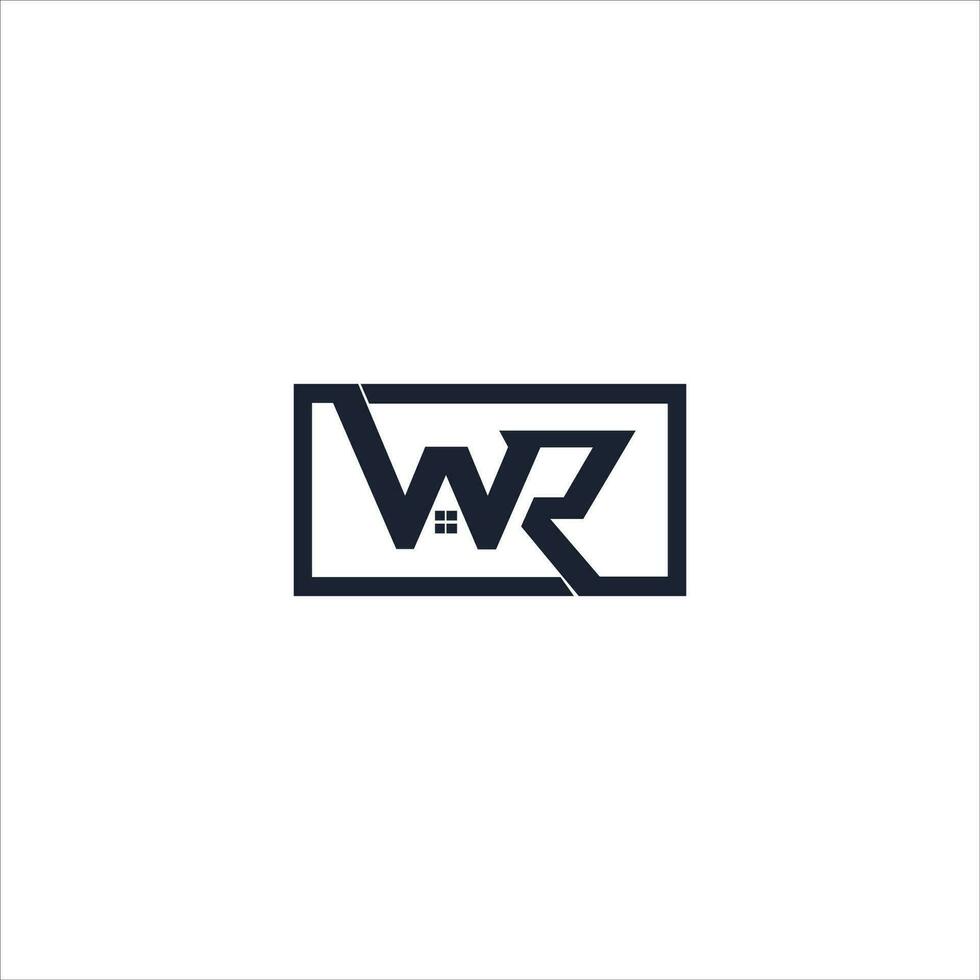 Initial letter wr logo or rw logo vector design template