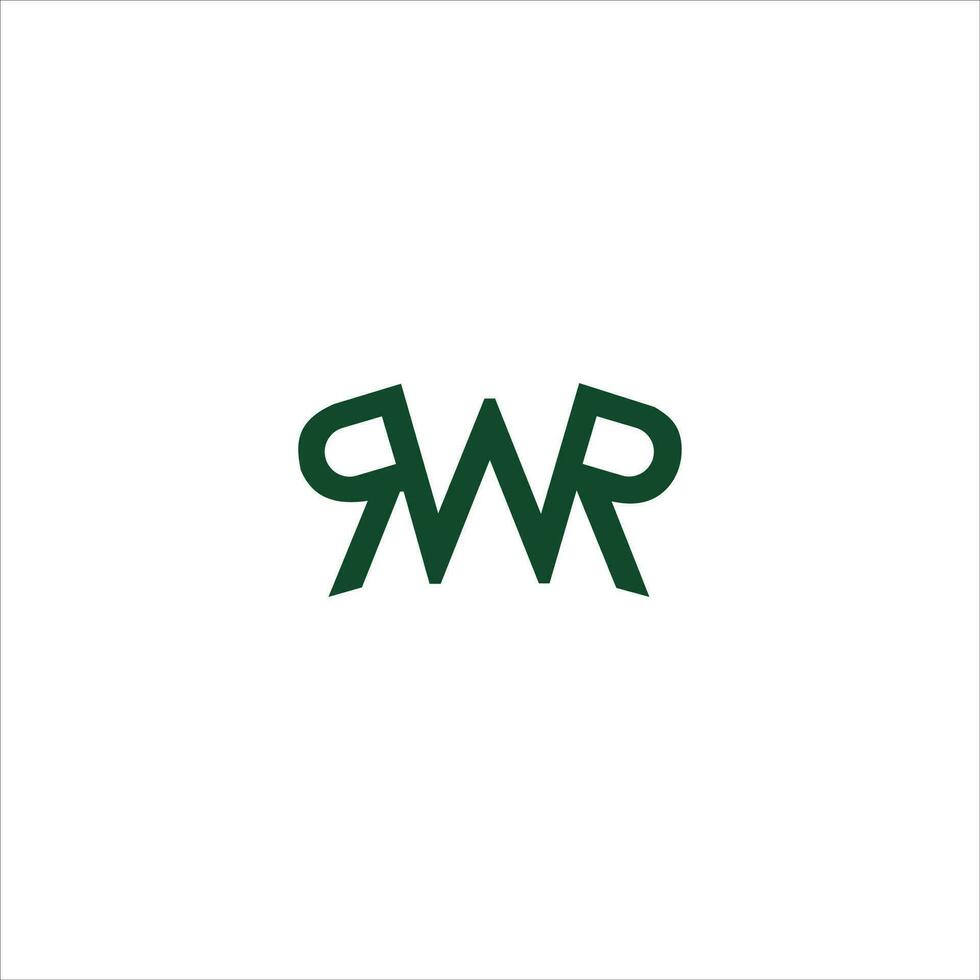 Initial letter wr logo or rw logo vector design template