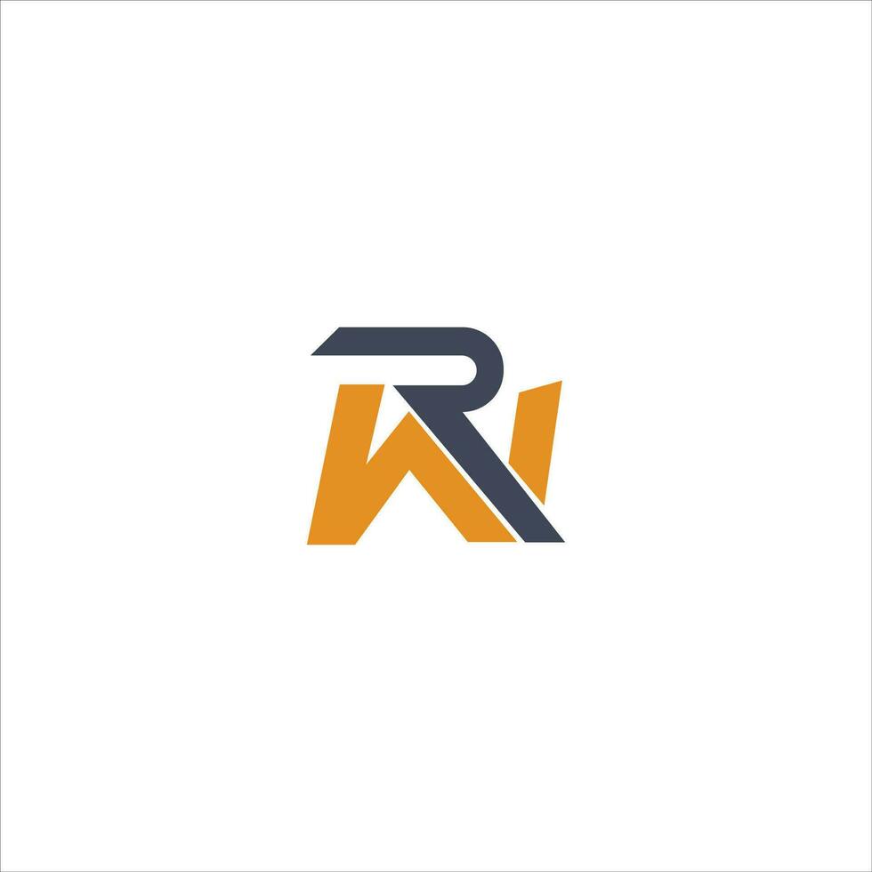 Initial letter wr logo or rw logo vector design template