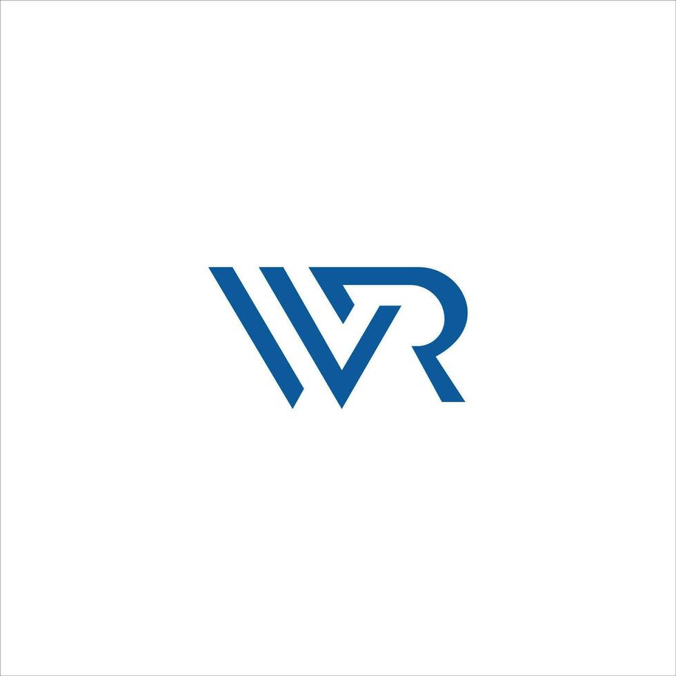 Initial letter wr logo or rw logo vector design template