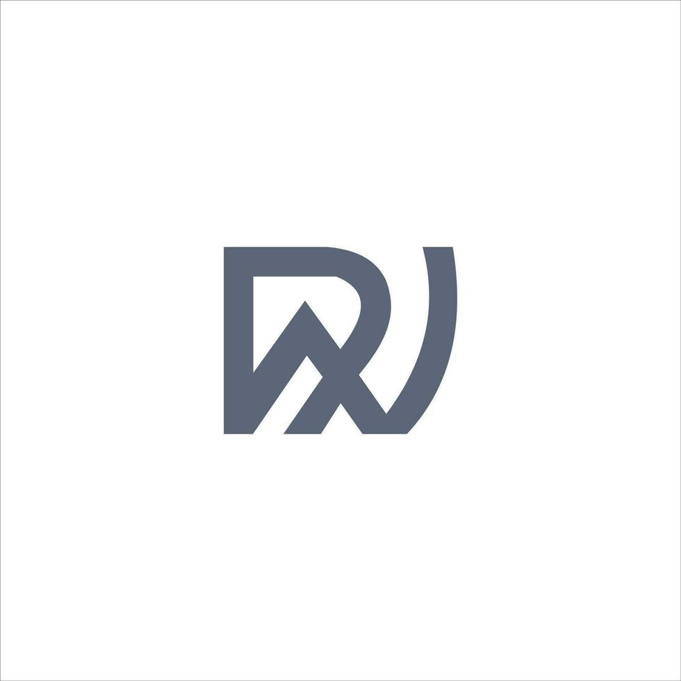 Initial letter wr logo or rw logo vector design template