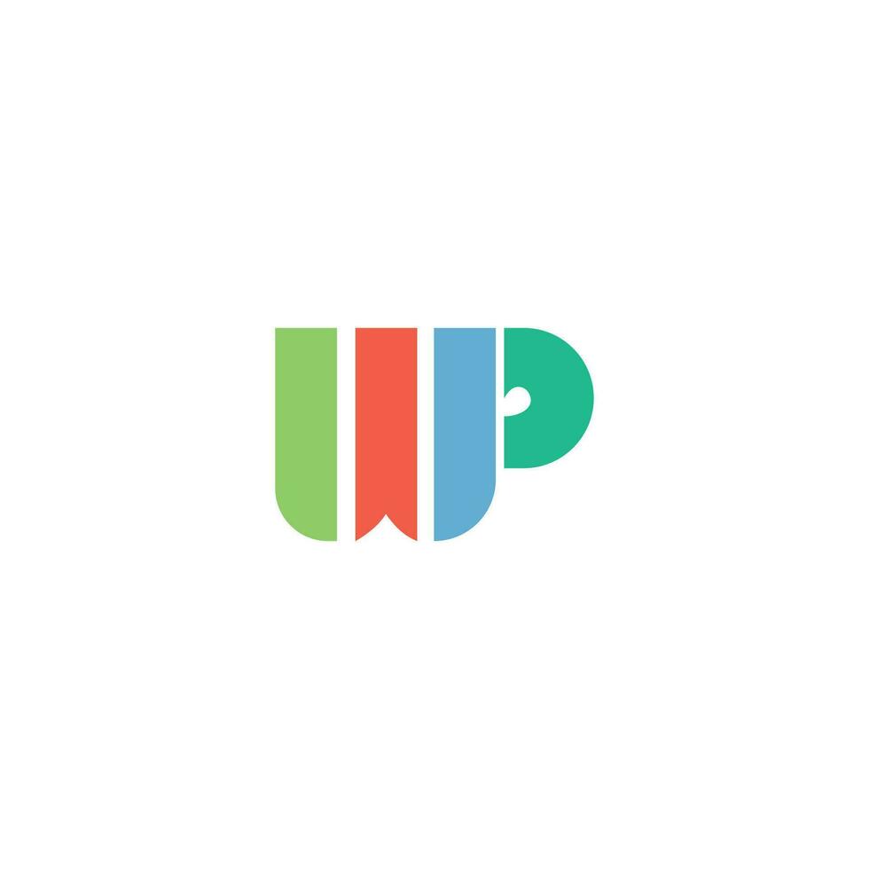 Initial letter pw logo or wp logo vector design template