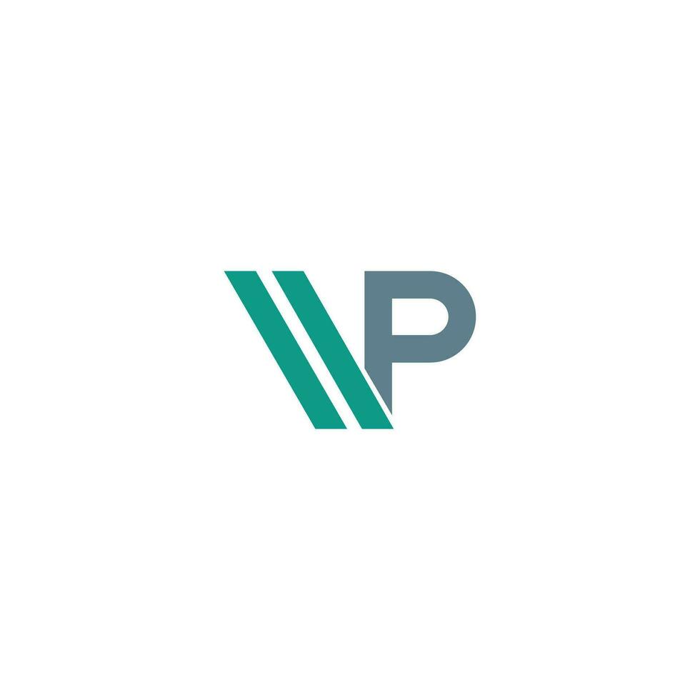 Initial letter pw logo or wp logo vector design template