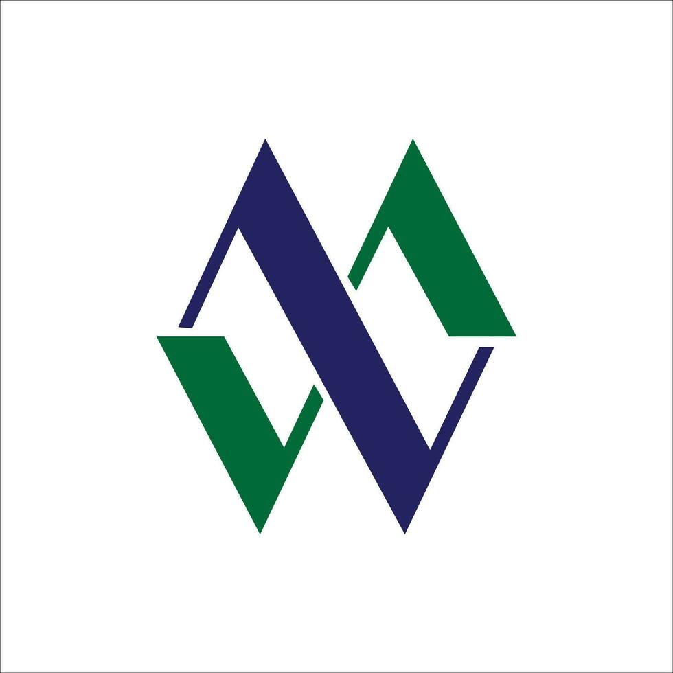 Initial letter wm logo or mw logo vector design template