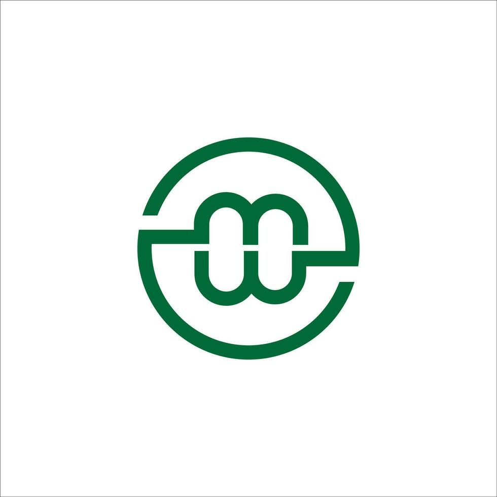 Initial letter wm logo or mw logo vector design template