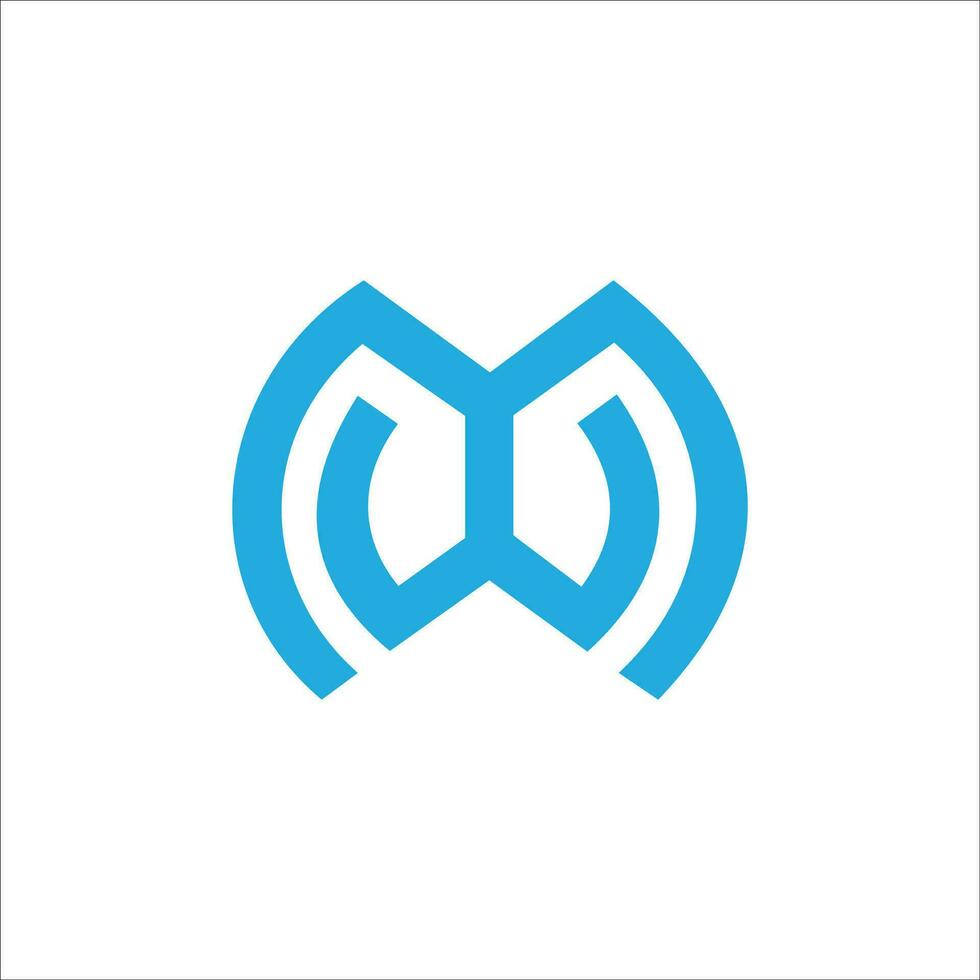 Initial letter wm logo or mw logo vector design template