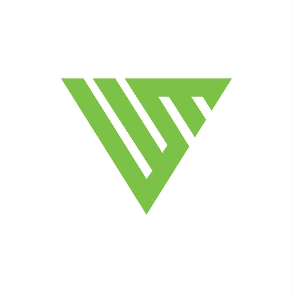 Initial letter wm logo or mw logo vector design template