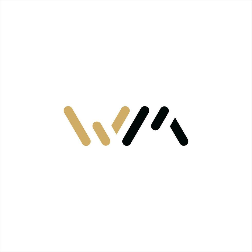 Initial letter wm logo or mw logo vector design template