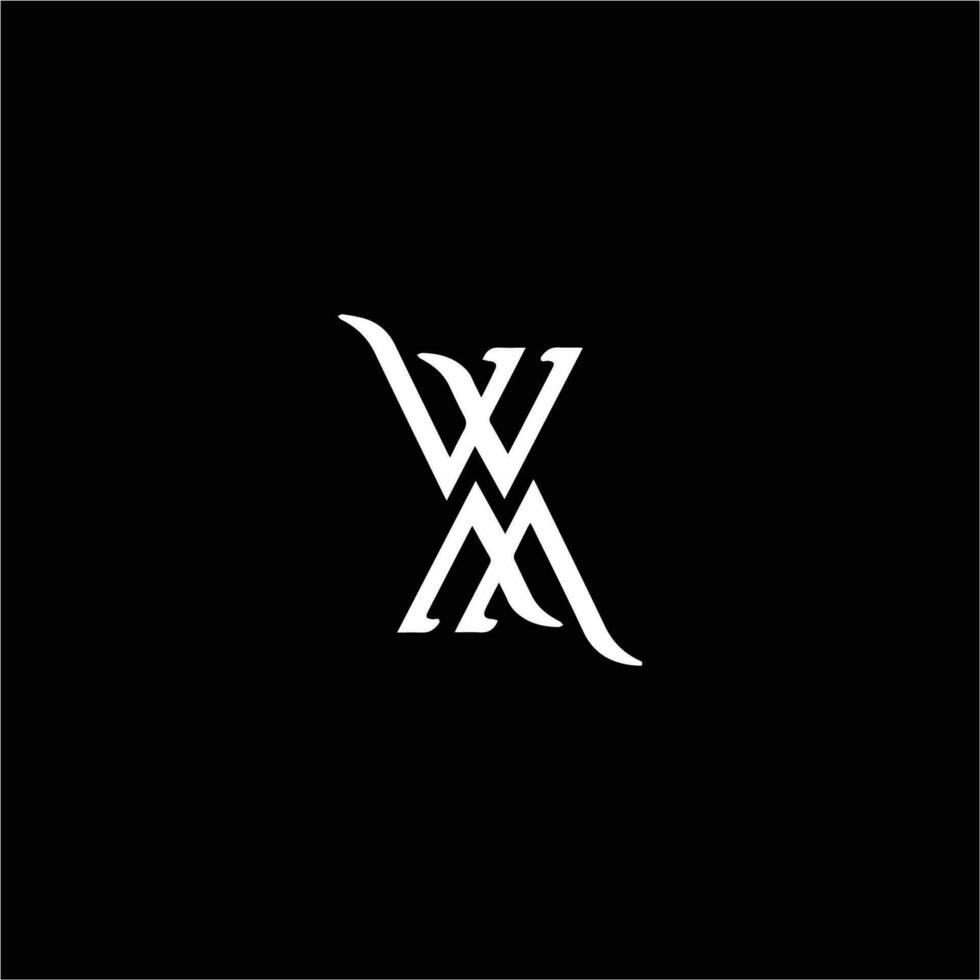 Initial letter wm logo or mw logo vector design template
