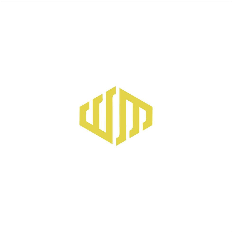 Initial letter wm logo or mw logo vector design template