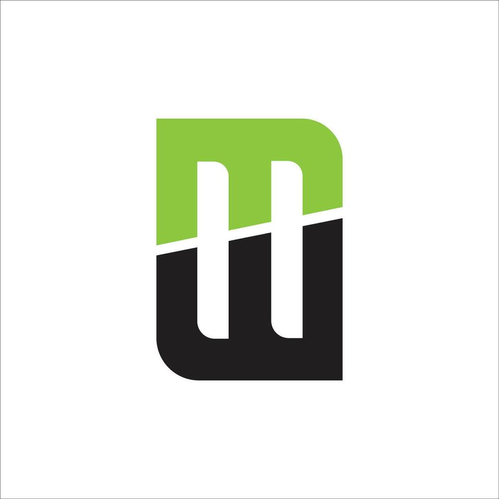 Initial letter wm logo or mw logo vector design template