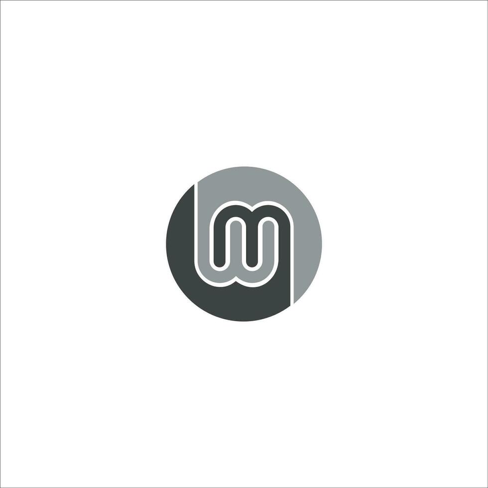 Initial letter wm logo or mw logo vector design template