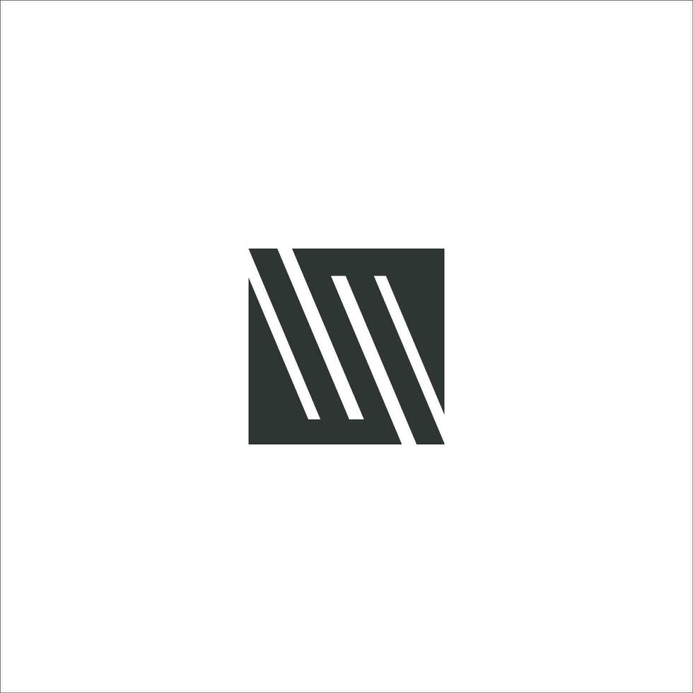 Initial letter wm logo or mw logo vector design template