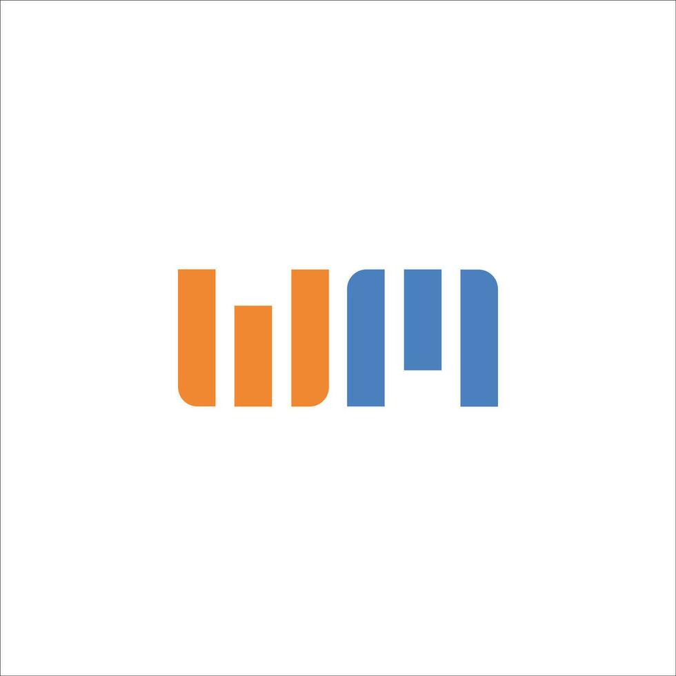 Initial letter wm logo or mw logo vector design template