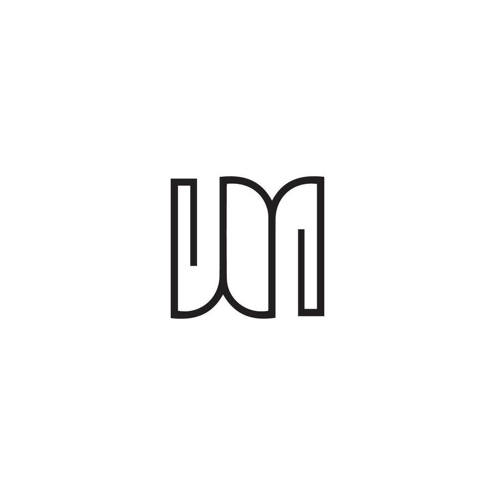 Initial letter wm logo or mw logo vector design template