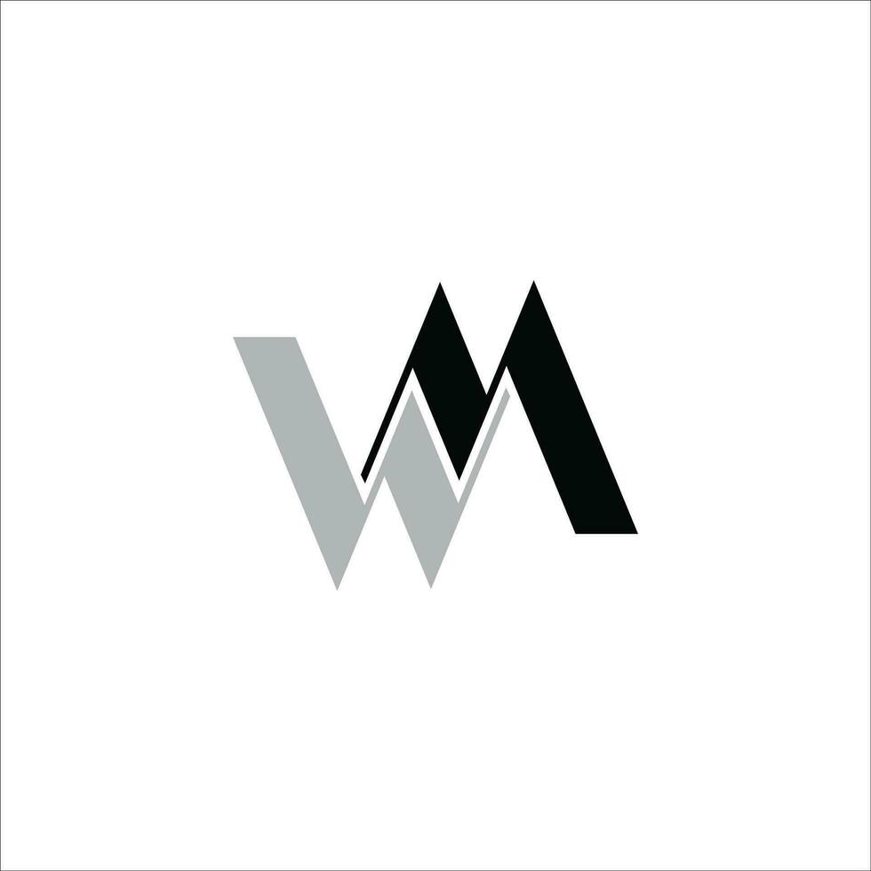 Initial letter wm logo or mw logo vector design template