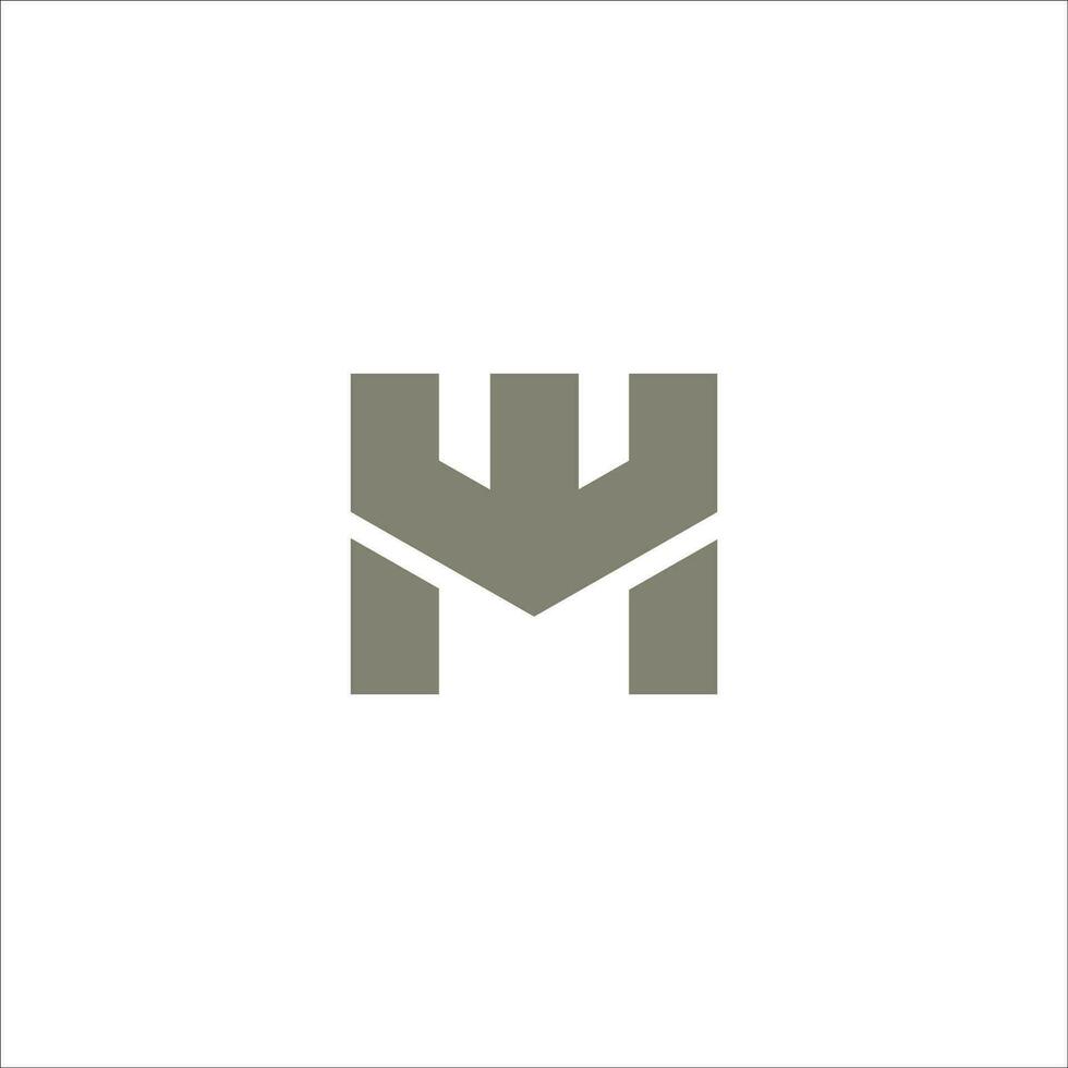 Initial letter wm logo or mw logo vector design template