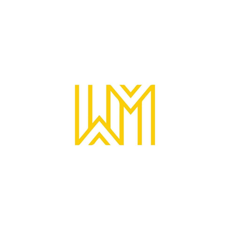 Initial letter wm logo or mw logo vector design template