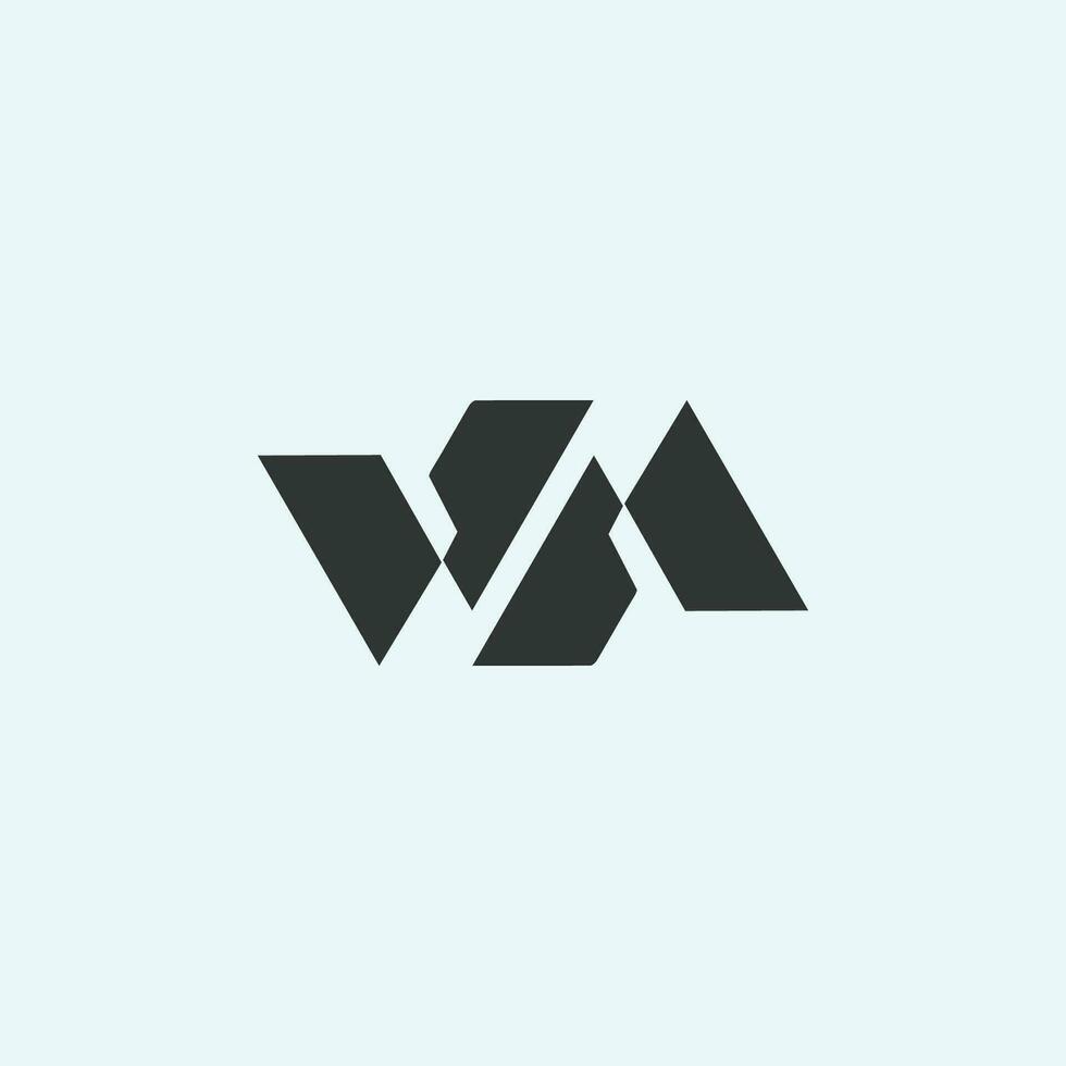 Initial letter wm logo or mw logo vector design template