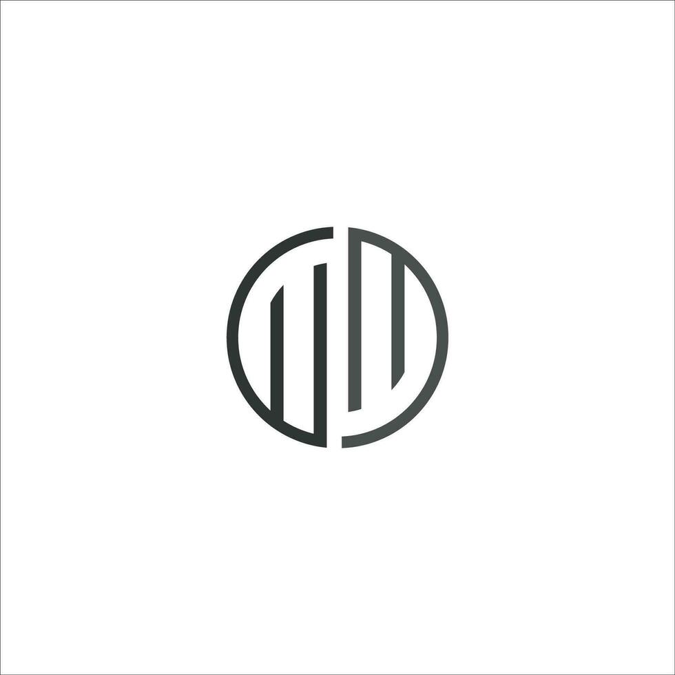Initial letter wm logo or mw logo vector design template