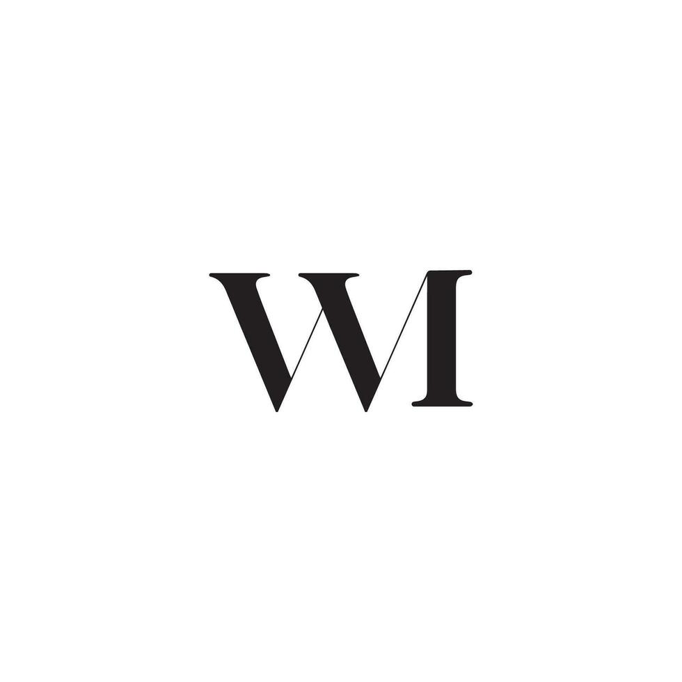 Initial letter wm logo or mw logo vector design template