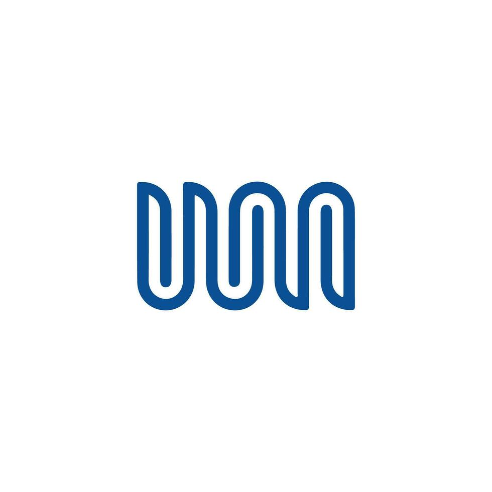 Initial letter wm logo or mw logo vector design template