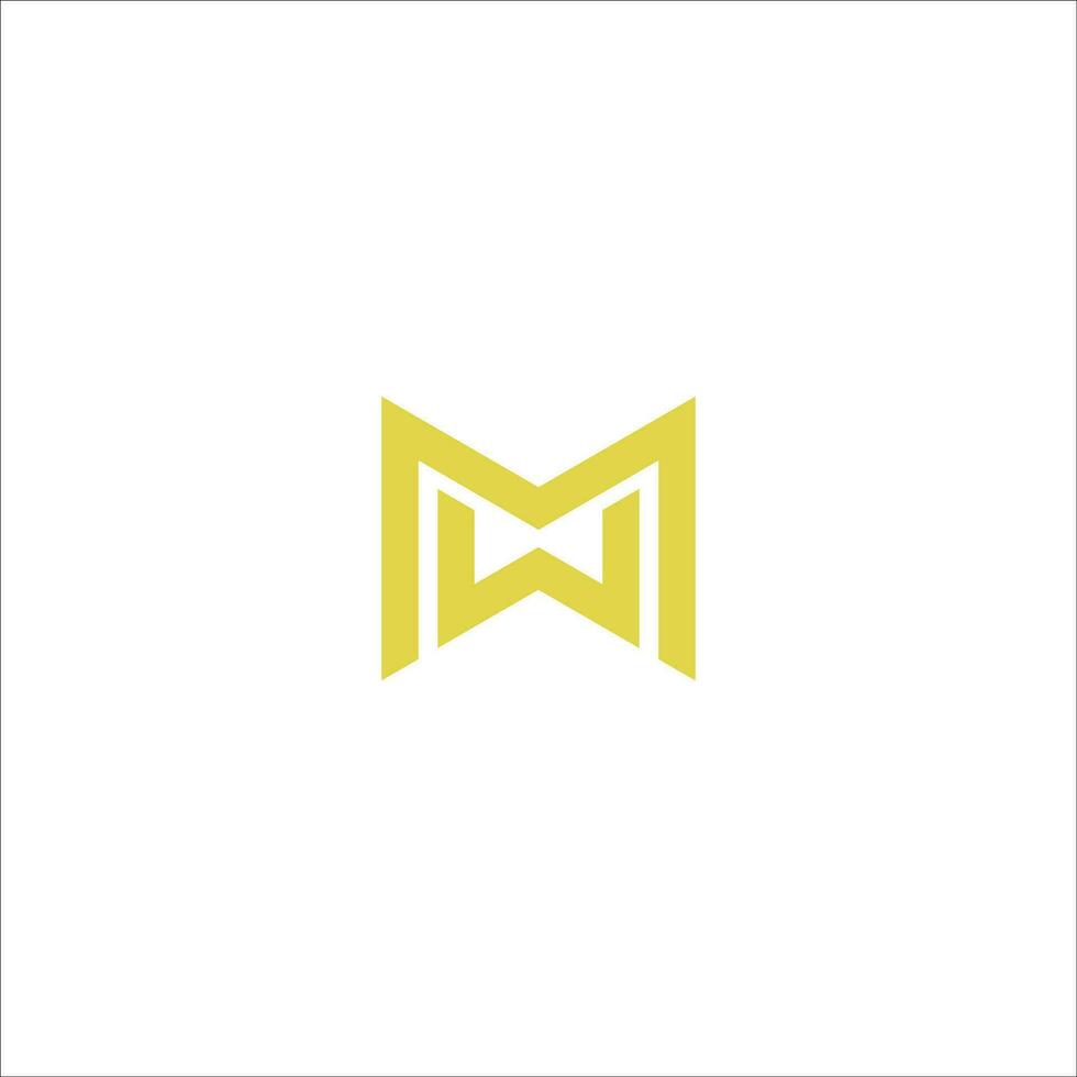 Initial letter wm logo or mw logo vector design template