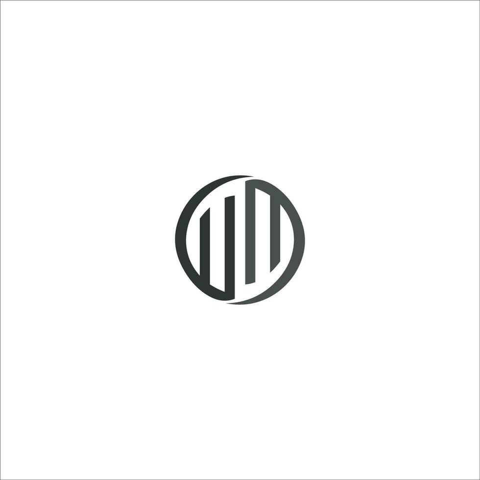 Initial letter wm logo or mw logo vector design template