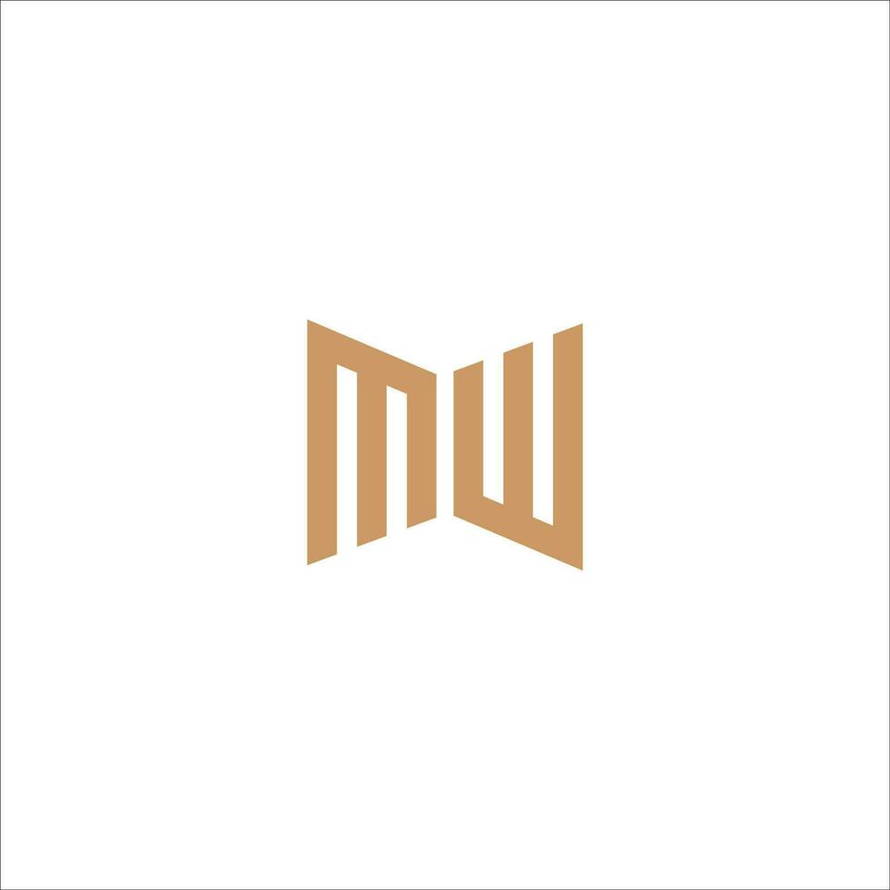 Initial letter wm logo or mw logo vector design template