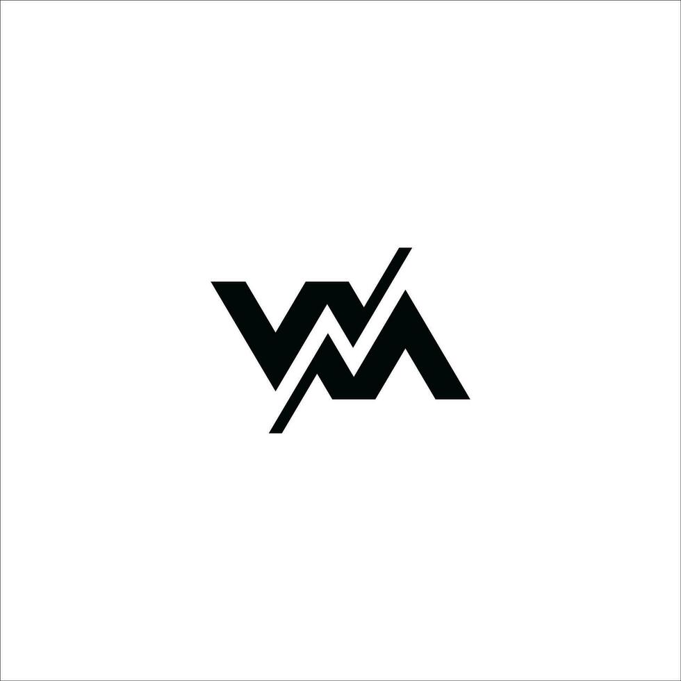 Initial letter wm logo or mw logo vector design template