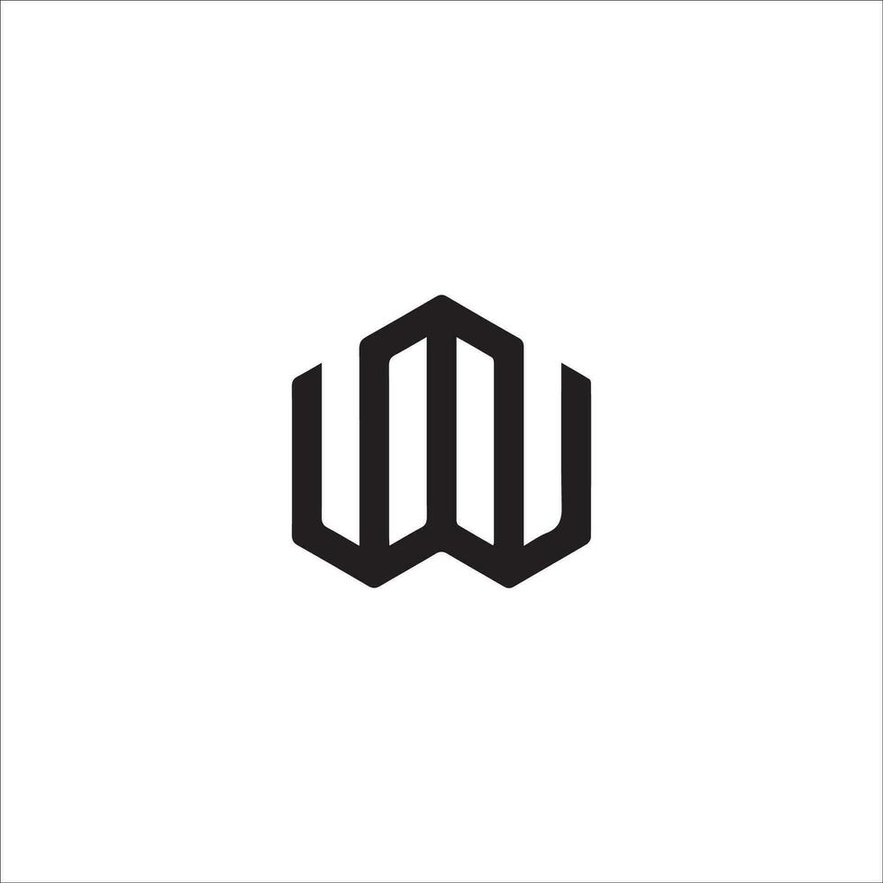 Initial letter wm logo or mw logo vector design template