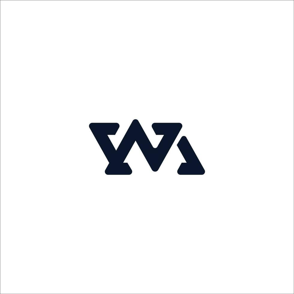 Initial letter wm logo or mw logo vector design template