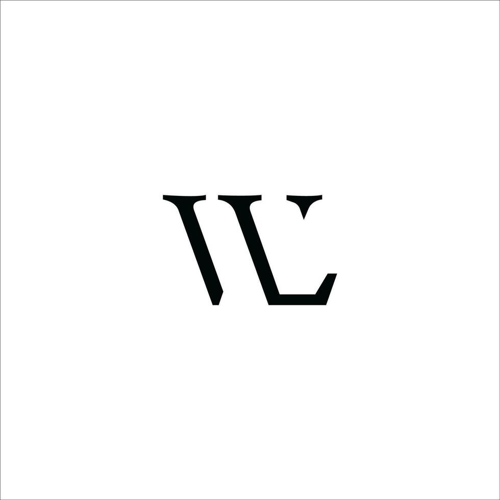 Initial letter wl logo or lw logo vector design template