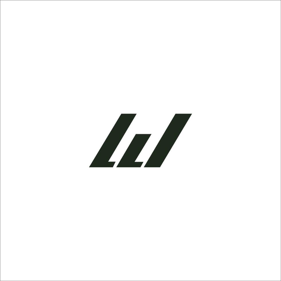 Initial letter wl logo or lw logo vector design template