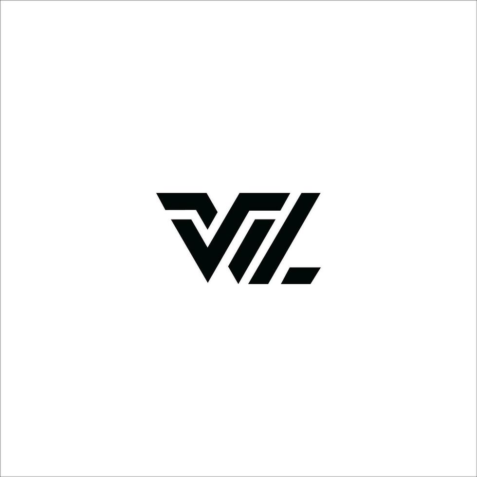 Initial letter wl logo or lw logo vector design template