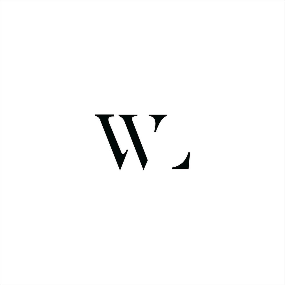 Initial letter wl logo or lw logo vector design template