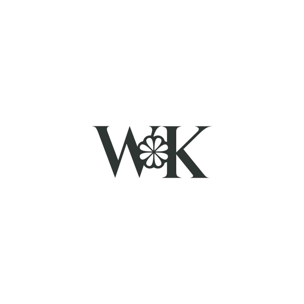 Alphabet letters Initials Monogram logo KW, WK, K and W vector