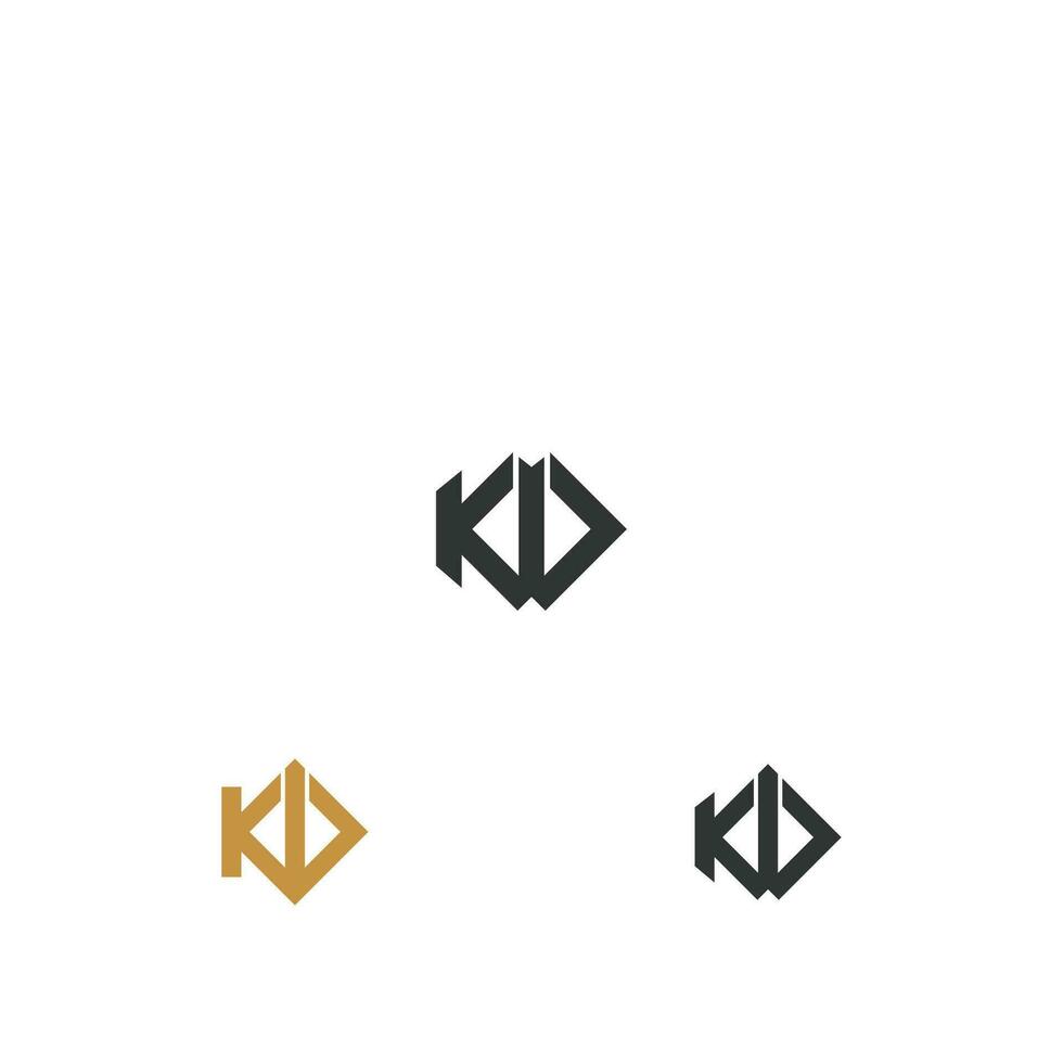Alphabet letters Initials Monogram logo KW, WK, K and W vector