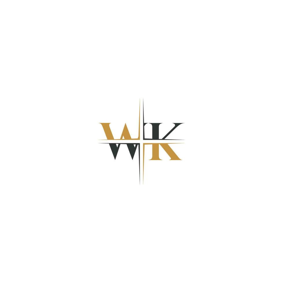 Alphabet letters Initials Monogram logo KW, WK, K and W vector