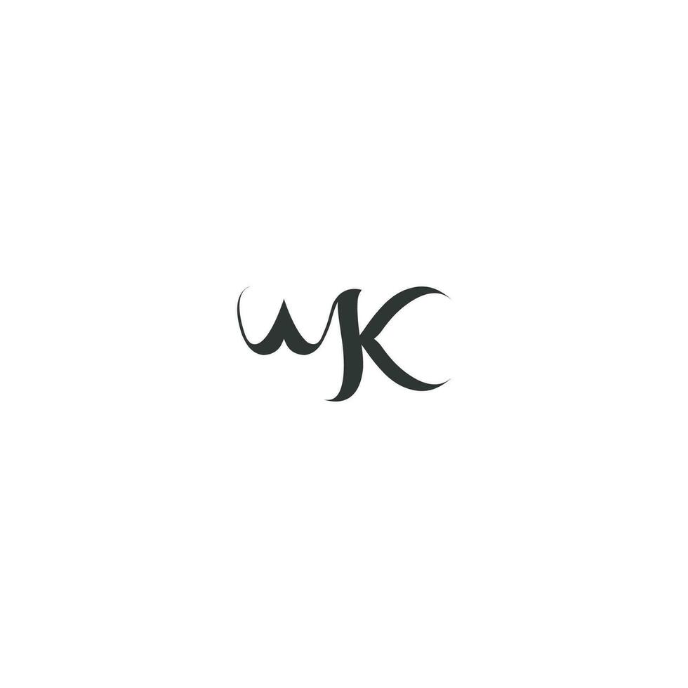 Alphabet letters Initials Monogram logo KW, WK, K and W vector