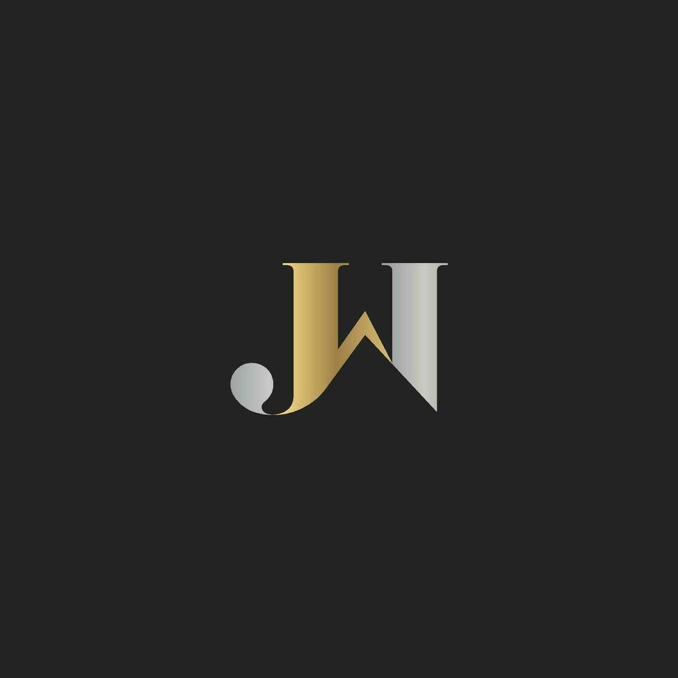 jw, wj, j y w resumen inicial monograma letra alfabeto logo diseño vector