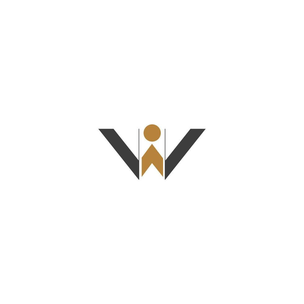 Alphabet letters Initials Monogram logo IW, WI, W and I vector