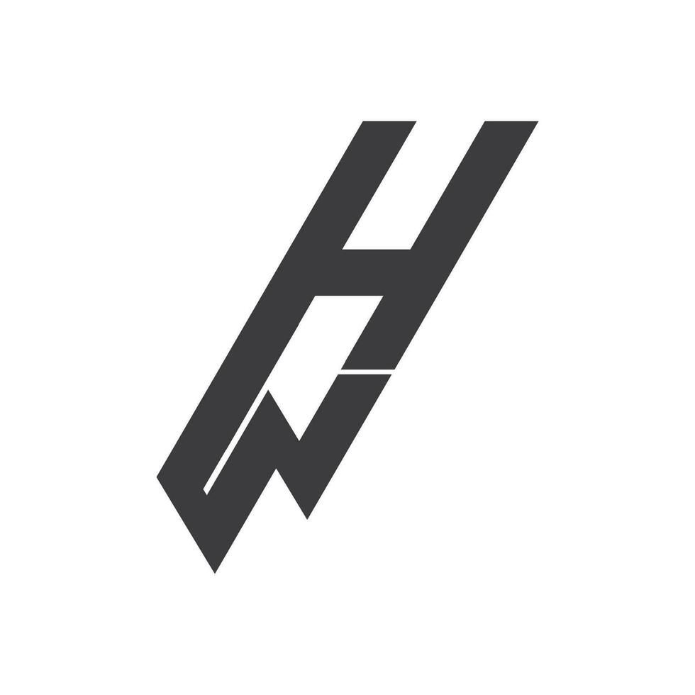 inicial letra wh logo o hw logo vector diseño modelo