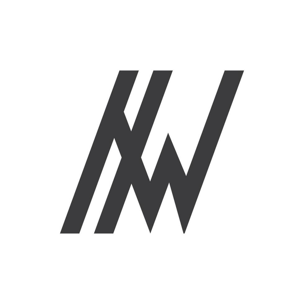 Initial letter wh logo or hw logo vector design template