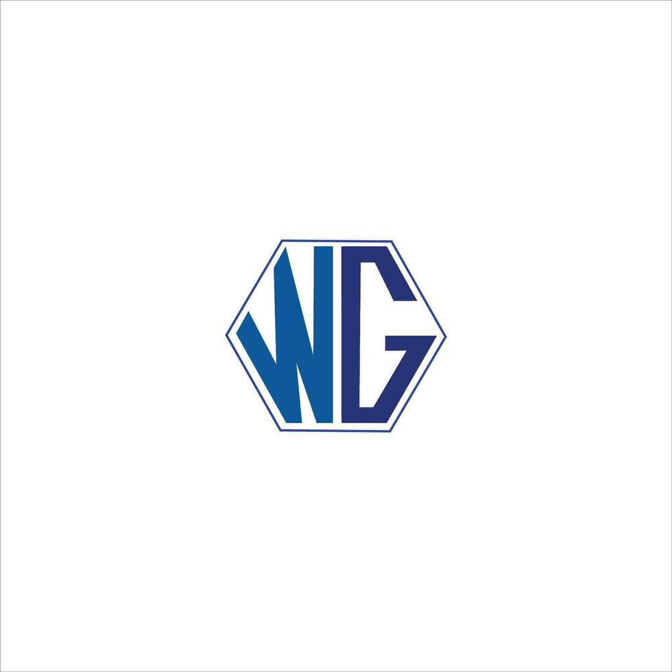 Initial letter wg logo or gw logo vector design template
