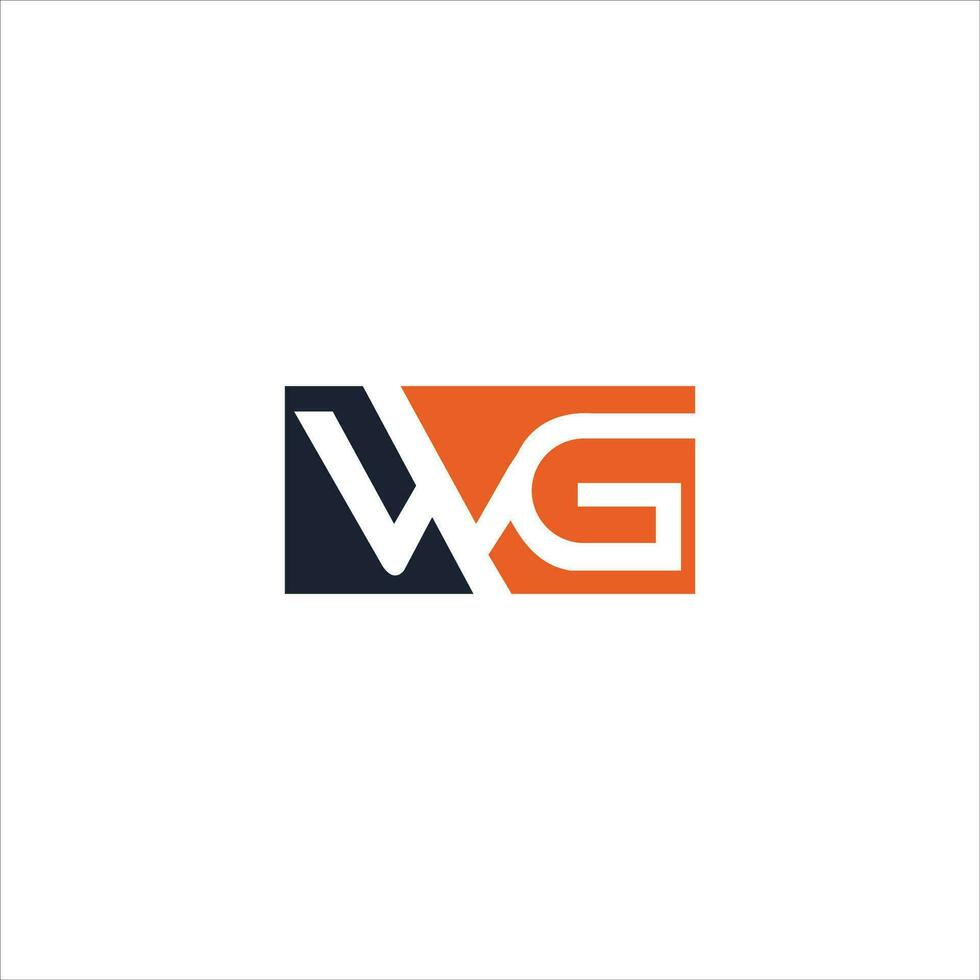 inicial letra wg logo o gw logo vector diseño modelo